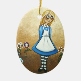 En Céramique Ornement Alice au pays des merveilles