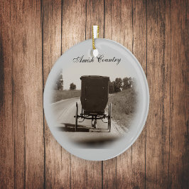 En Céramique Ornement Amish Buggy