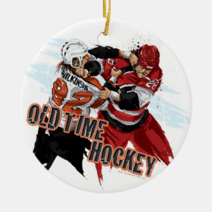En Céramique Ornement ancien de Noël d'hockey