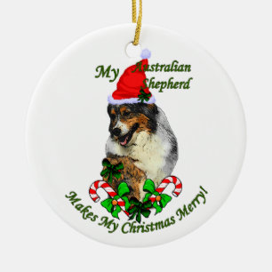 En Céramique Ornement australien de cadeaux de Noël de berger