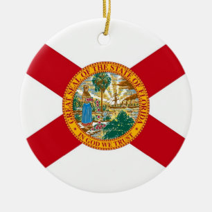 En Céramique Ornement avec drapeau de Floride