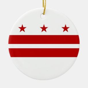 En Céramique Ornement avec drapeau de Washington DC