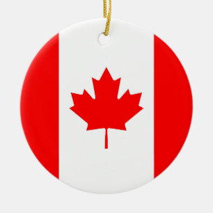 En Céramique Ornement avec drapeau du Canada