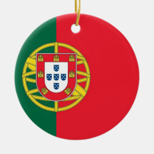 En Céramique Ornement avec drapeau du Portugal