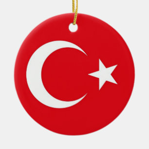 En Céramique Ornement avec le drapeau de la Turquie