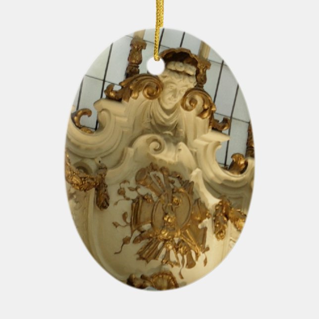 En Céramique Ornement baroque/rococo de Noël de palais (Devant)
