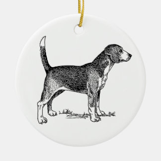 En Céramique Ornement beagle