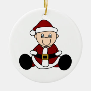 En Céramique Ornement blanc personnalisable de Noël de Père