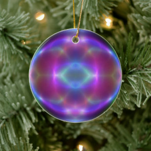 En Céramique Ornement bleu assez rouge de Noël d'abrégé sur