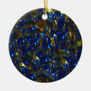 En Céramique Ornement bleu d'or de cercle