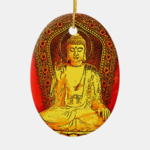 En Céramique Ornement Bouddha