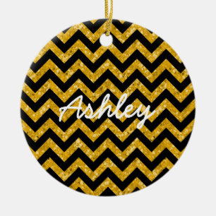 En Céramique Ornement Chevron Parties scintillant Look