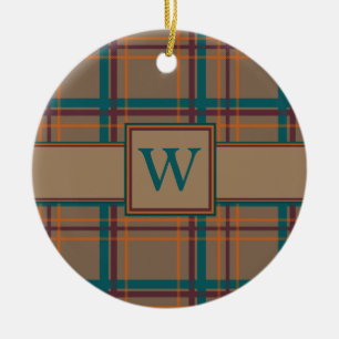 En Céramique Ornement Chic Plaid Automne