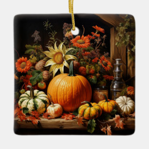 En Céramique Ornement Citrouille de Thanksgiving