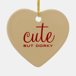 En Céramique Ornement Coeur mignon Mais Doré