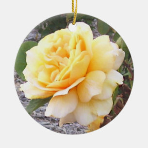 En Céramique Ornement commémoratif de la rose jaune