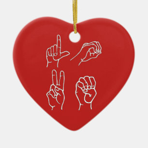 En Céramique Ornement d'amour d'ASL