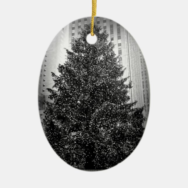 En Céramique Ornement d'arbre de Noël de Rockefeller (Devant)