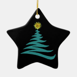 En Céramique Ornement d'arbre de Noël d'espoir - étoile