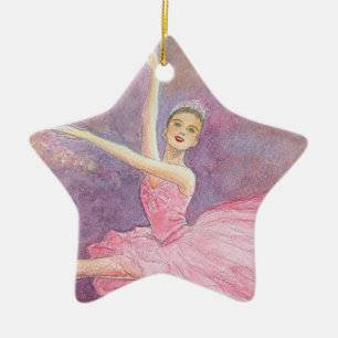 En Céramique Ornement de ballet - fée de prune de sucre
