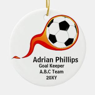 En Céramique Ornement de ballon de football
