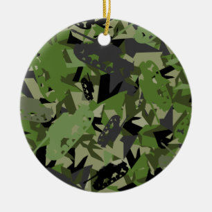 En Céramique Ornement de camouflage d'armée de réservoir