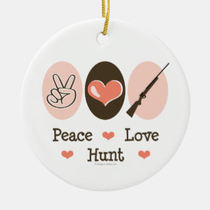 En Céramique Ornement de chasse à amour de paix