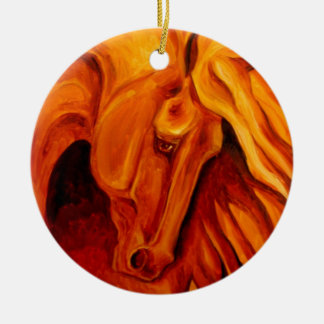 En Céramique Ornement de cheval de fièvre de l'or