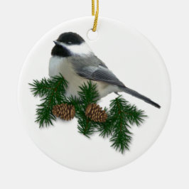 En Céramique Ornement de chickadee