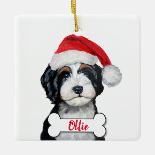 En Céramique Ornement de chien Bernedoodle