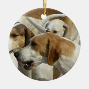En Céramique Ornement de chien de chasse