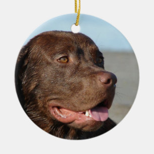 En Céramique Ornement de chien de labrador retriever de