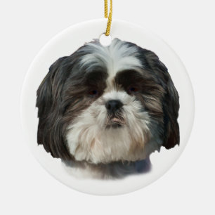 En Céramique Ornement de chien de Shih Tzu