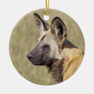 En Céramique Ornement de chien sauvage africain