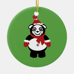 En Céramique ornement de Claus de panda