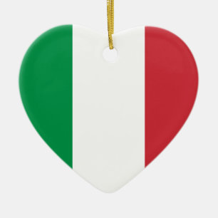 En Céramique Ornement de coeur de drapeau de l'Italie