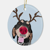 Ornement de Coonhound de Rudolph Bluetick