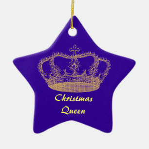 En Céramique Ornement de couronne d'or