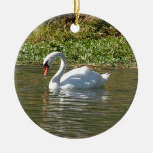 En Céramique Ornement de cygne