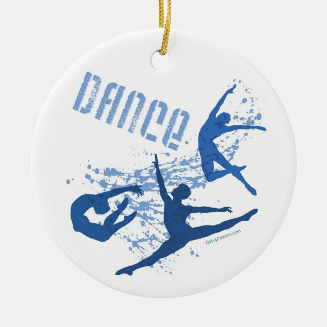 En Céramique Ornement de danse (personnalisable) (Devant)