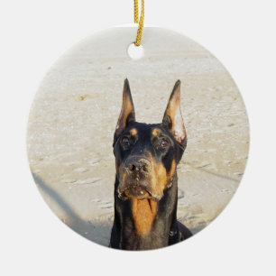 En Céramique Ornement de dobermann