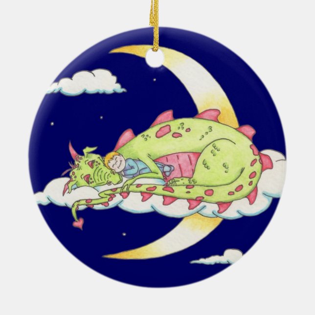 En Céramique Ornement de dragon de sommeil (Dos)
