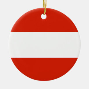 En Céramique Ornement de drapeau de l'Autriche