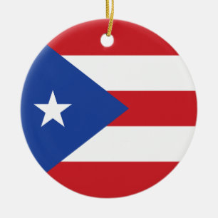 En Céramique Ornement de drapeau de Porto Rico