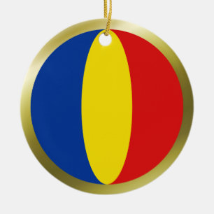 En Céramique Ornement de drapeau de Roumanie