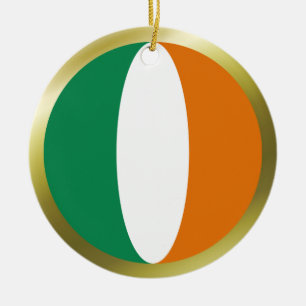 En Céramique Ornement de drapeau d'Irlande