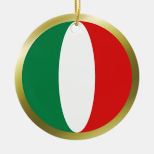 En Céramique Ornement de drapeau d'Italie