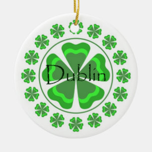 En Céramique Ornement de Dublin de shamrock