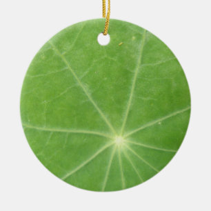 En Céramique Ornement de feuilles de Nasturtium