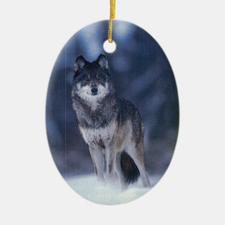 En Céramique Ornement de gardien de loup